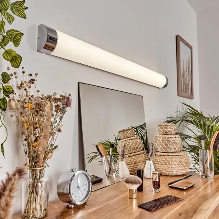 lampe miroir Morges LED Chrome, Blanc, 1 lumière