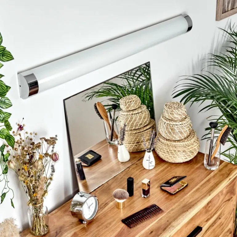 lampe miroir Morges LED Chrome, Blanc, 1 lumière