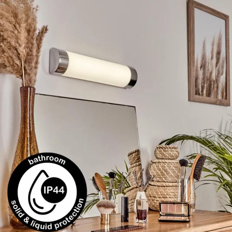 lampe miroir Morges LED Chrome, Blanc, 1 lumière