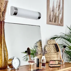 lampe miroir Morges LED Chrome, Blanc, 1 lumière