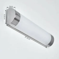 lampe miroir Morges LED Chrome, Blanc, 1 lumière