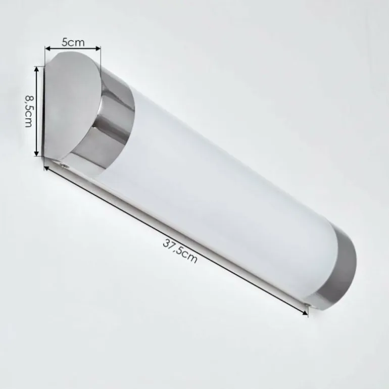 lampe miroir Morges LED Chrome, Blanc, 1 lumière