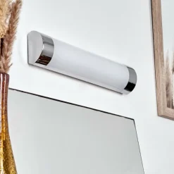 lampe miroir Morges LED Chrome, Blanc, 1 lumière