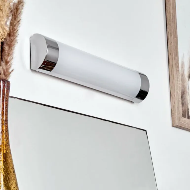 lampe miroir Morges LED Chrome, Blanc, 1 lumière