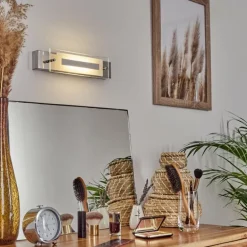 lampe miroir Morges LED Chrome, Blanc, 1 lumière