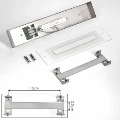 lampe miroir Morges LED Chrome, Blanc, 1 lumière