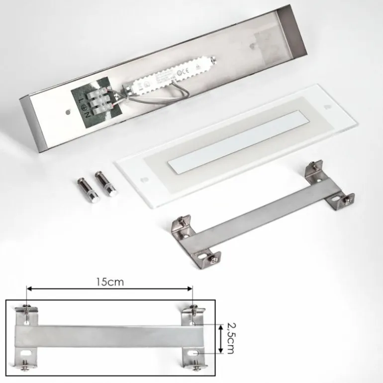 lampe miroir Morges LED Chrome, Blanc, 1 lumière