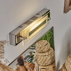 lampe miroir Morges LED Chrome, Blanc, 1 lumière