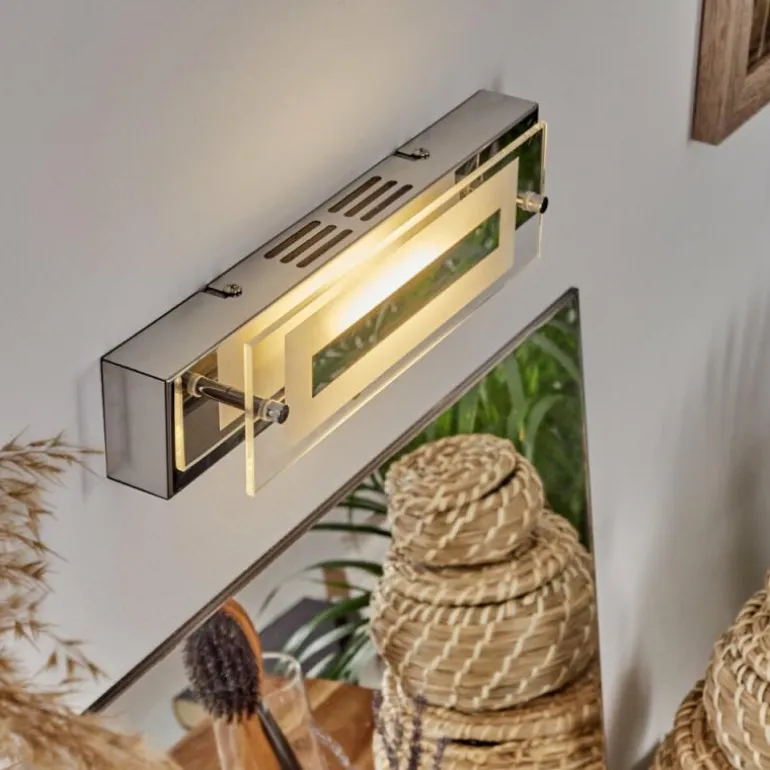 lampe miroir Morges LED Chrome, Blanc, 1 lumière