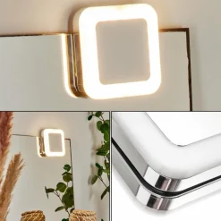 lampe miroir Morges LED Chrome, Blanc, 1 lumière