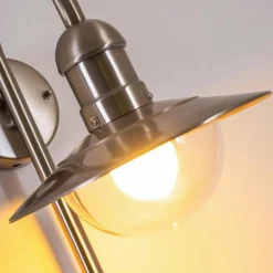 Lampe murale d'extérieur Elima Acier inoxydable, 1 lumière, Détecteur de mouvement