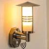 Lampe murale d'extérieur Forli Acier inoxydable, 1 lumière, Détecteur de mouvement