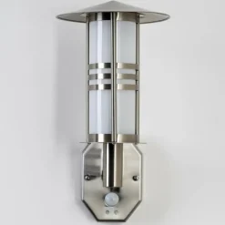 Lampe murale d'extérieur Forli Acier inoxydable, 1 lumière, Détecteur de mouvement