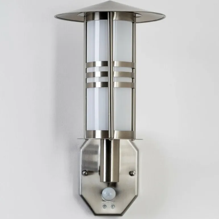 Lampe murale d'extérieur Forli Acier inoxydable, 1 lumière, Détecteur de mouvement