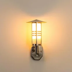 Lampe murale d'extérieur Forli Acier inoxydable, 1 lumière, Détecteur de mouvement