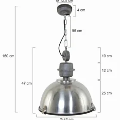 Lampe pendante Steinhauer Bikkel Acier inoxydable, 1 lumière
