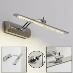 Lampe pour écran Liberia Picture LED Chrome, 1 lumière
