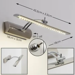 Lampe pour écran Liberia Picture LED Chrome, 1 lumière
