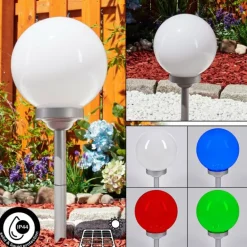 lampe solaire Kanganbou LED Argenté, 4 lumières, Changeur de couleurs