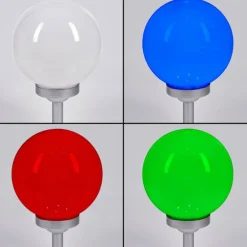 lampe solaire Kanganbou LED Argenté, 4 lumières, Changeur de couleurs