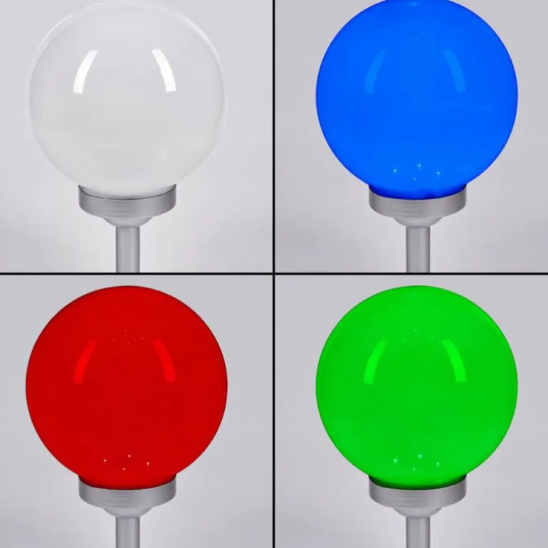 lampe solaire Kanganbou LED Argenté, 4 lumières, Changeur de couleurs