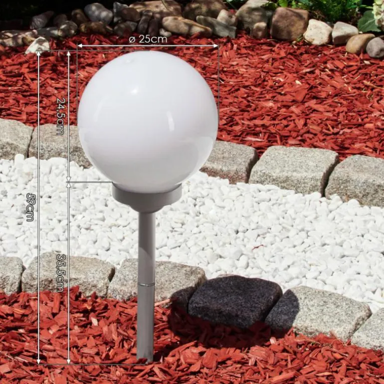 lampe solaire Kanganbou LED Argenté, 4 lumières, Changeur de couleurs