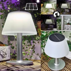 lampe solaire Alcudia LED Blanc, 1 lumière