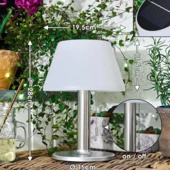 lampe solaire Alcudia LED Blanc, 1 lumière