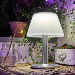 lampe solaire Alcudia LED Blanc, 1 lumière
