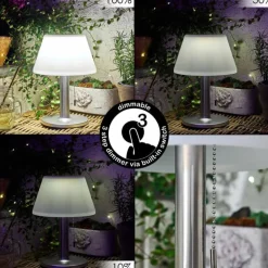 lampe solaire Alcudia LED Blanc, 1 lumière
