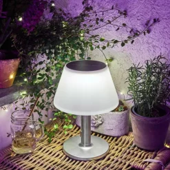 lampe solaire Alcudia LED Blanc, 1 lumière