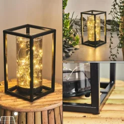 lampe solaire Aracaju LED Noir, 30 lumières