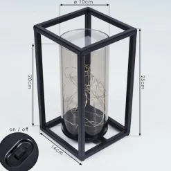 lampe solaire Aracaju LED Noir, 30 lumières