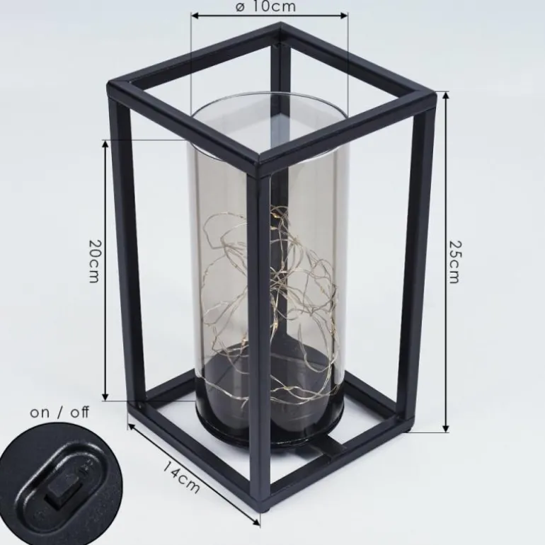 lampe solaire Aracaju LED Noir, 30 lumières