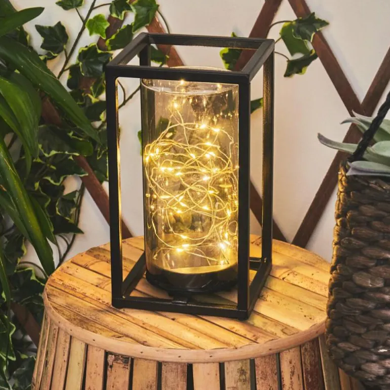 lampe solaire Aracaju LED Noir, 30 lumières