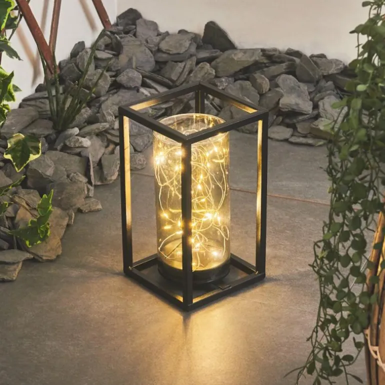 lampe solaire Aracaju LED Noir, 30 lumières