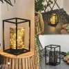 lampe solaire Aracaju LED Noir, 40 lumières