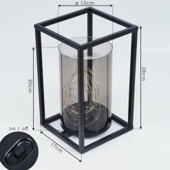 lampe solaire Aracaju LED Noir, 40 lumières