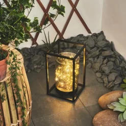 lampe solaire Aracaju LED Noir, 40 lumières