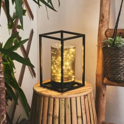 lampe solaire Aracaju LED Noir, 40 lumières