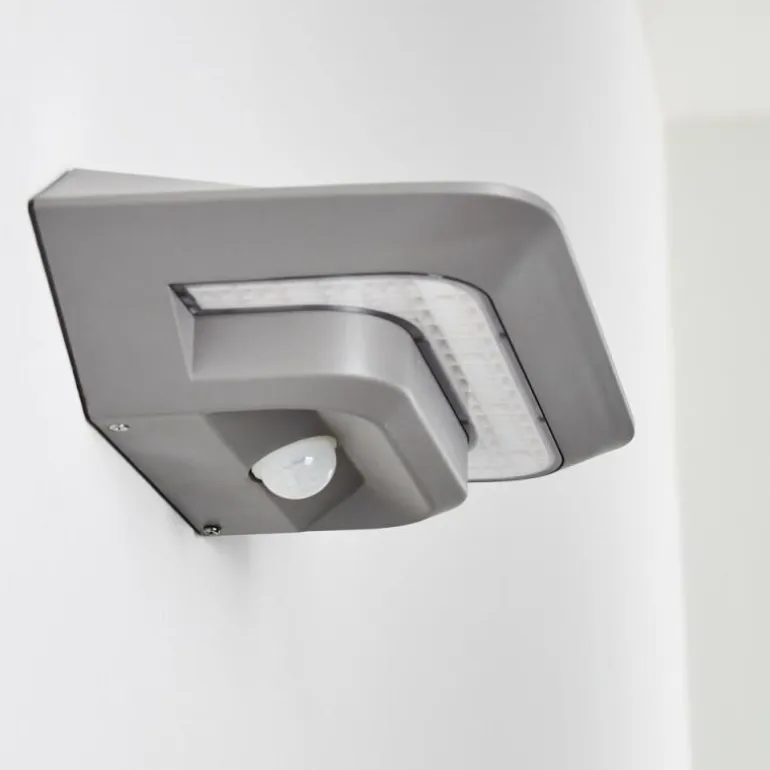 Lampe solaire Camden LED Gris, 1 lumière, Détecteur de mouvement