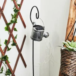 lampe solaire Dalen LED Noir, Argenté, 28 lumières
