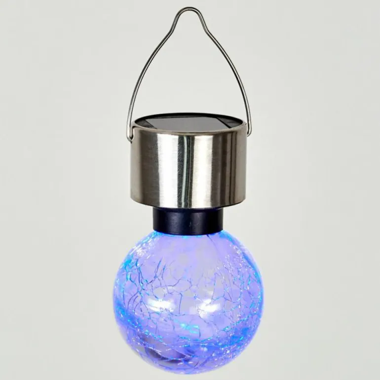 Lampe solaire Falco LED Acier inoxydable, 1 lumière, Changeur de couleurs