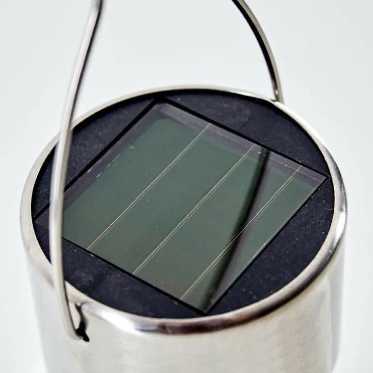 Lampe solaire Falco LED Acier inoxydable, 1 lumière, Changeur de couleurs