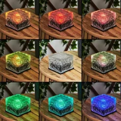 lampe solaire Gressela LED Noir, Blanc, 1 lumière, Changeur de couleurs