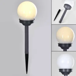 Lampe solaire Hakon LED Gris, 1 lumière