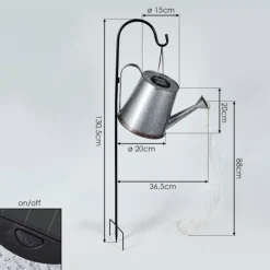 lampe solaire Isernia LED Rouille, Argenté, 80 lumières