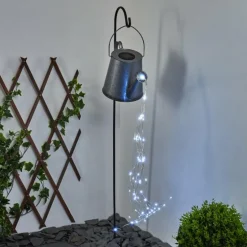lampe solaire Isernia LED Rouille, Argenté, 80 lumières
