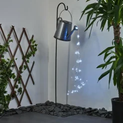 lampe solaire Isernia LED Rouille, Argenté, 80 lumières