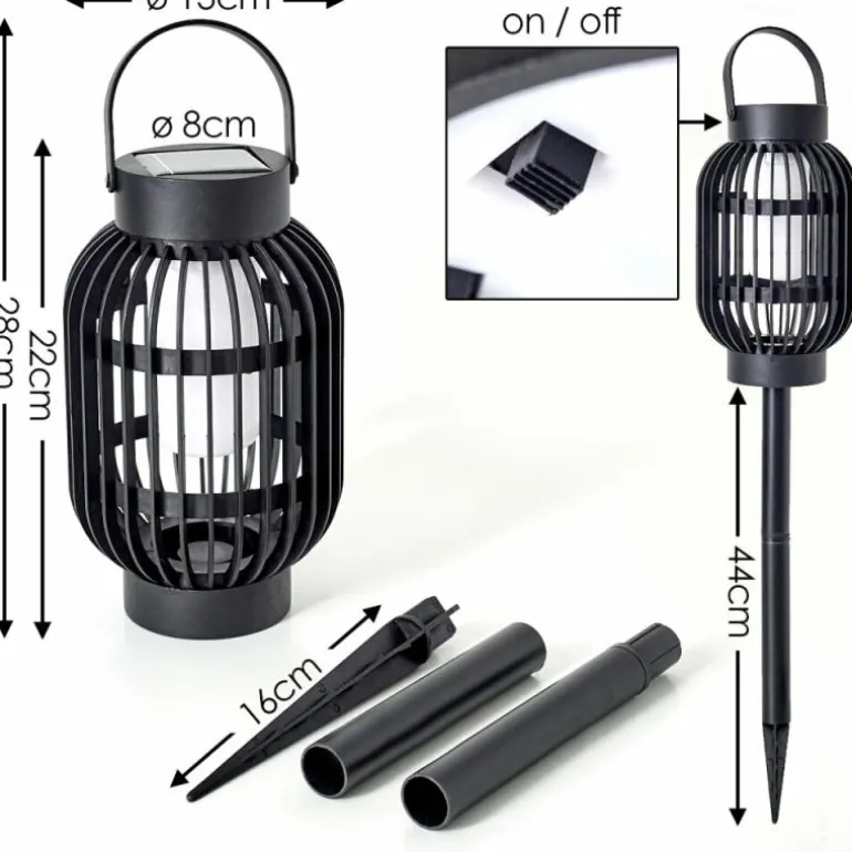 lampe solaire Joinville LED Noir, 1 lumière